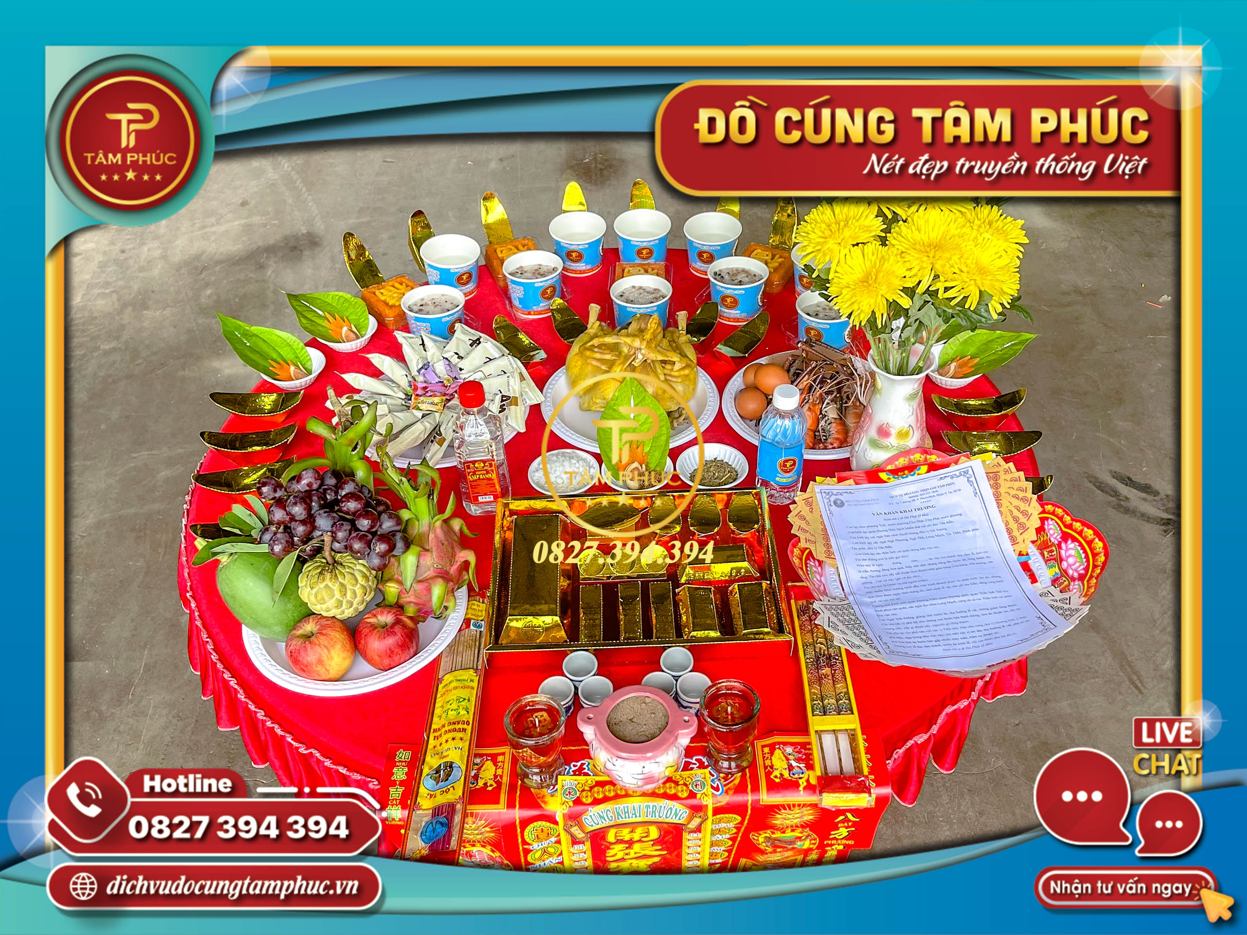 Mâm cúng Khai Trương trọn gói.